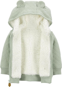 Fleece Baby Hoodie-Grey-0-3 Months-State of Style