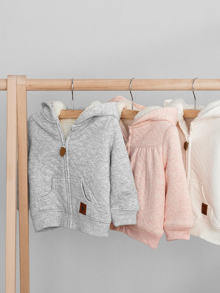 Fleece Baby Hoodie-Grey-0-3 Months-State of Style