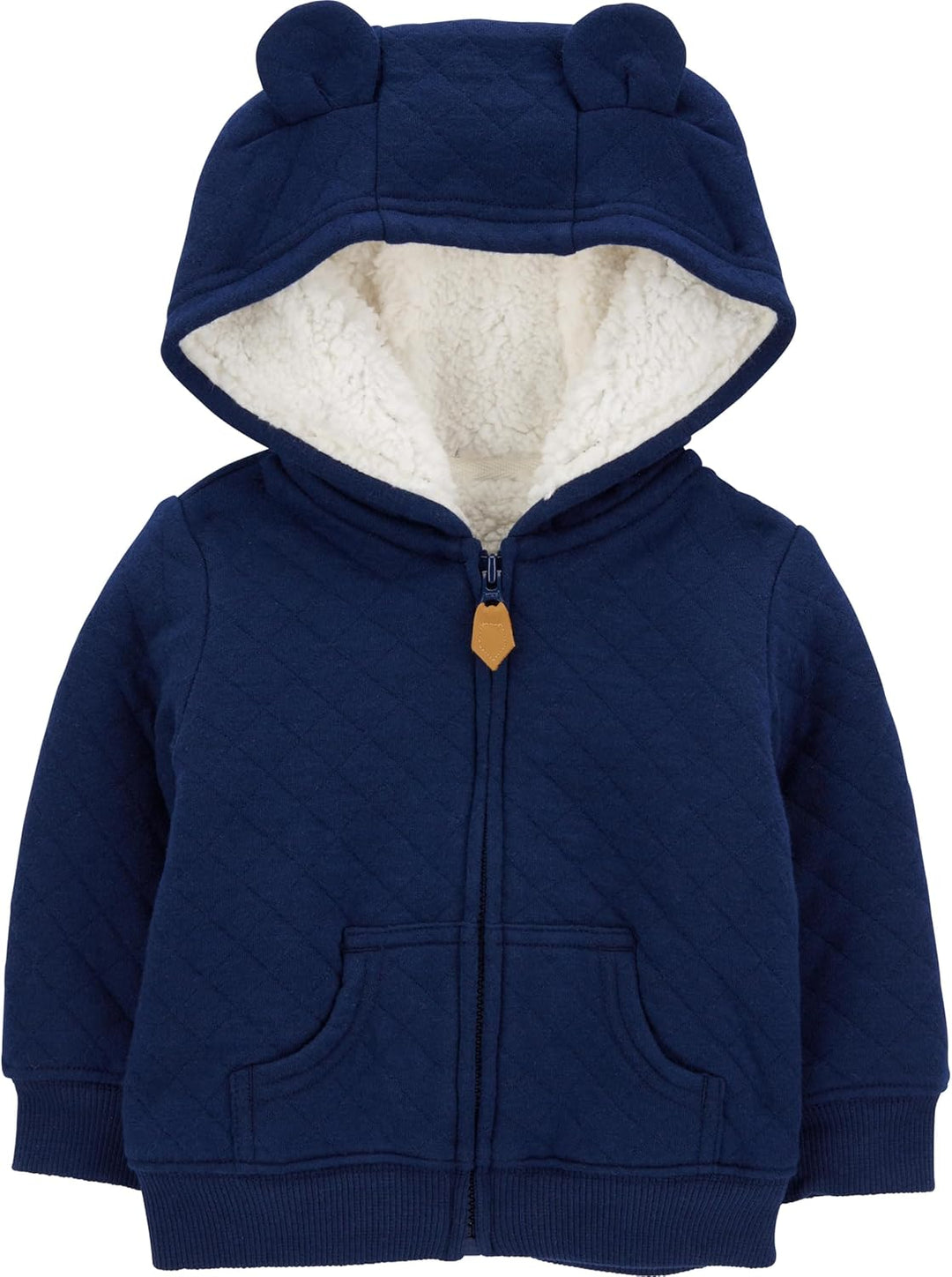 Fleece Baby Hoodie-Navy-0-3 Months-State of Style