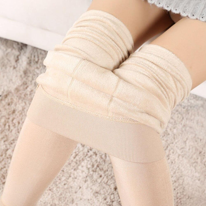 Fleece Leggings | Warm & Stylish Winter Wear-Beige-State of Style