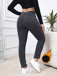 Fleece-Lined Skinny Jeans - Eliana-XS-State of Style