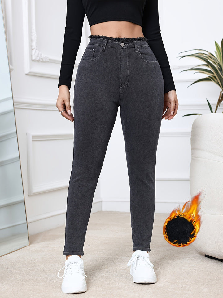 Fleece-Lined Skinny Jeans - Eliana-XS-State of Style