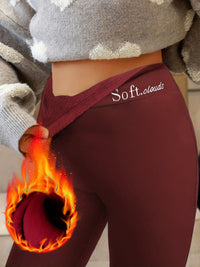 Fleece Lined Thermal Leggings - Celine-Grey-S-State of Style