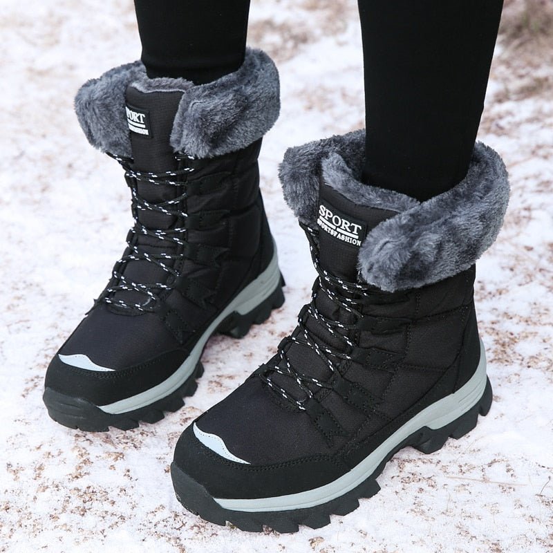 Fleece Lined Warm Snow Boots for Women - Eva-Black-3.0-State of Style