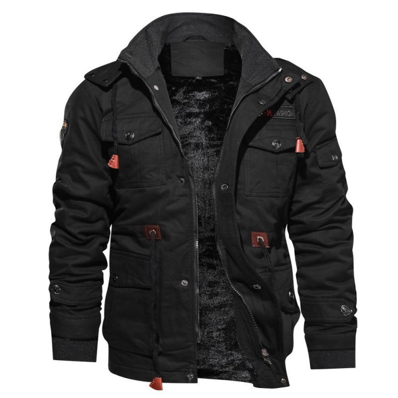 Fleece-Lined Winter Jacket for Men - Finn-Black-S-State of Style