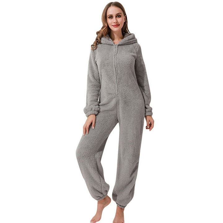 Fleece Overall with Ears | Cute, Cozy & Warm-Grey-S-State of Style