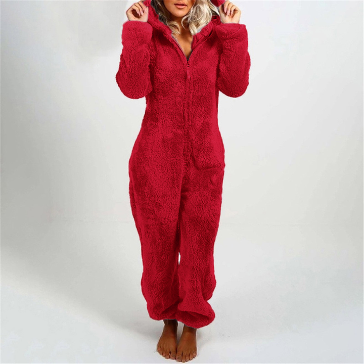 Fleece Overall with Ears | Cute, Cozy & Warm-Pink-S-State of Style