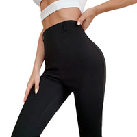 FleursPants | Stylish & Flattering Women's Flared Trousers-Black-S-State of Style