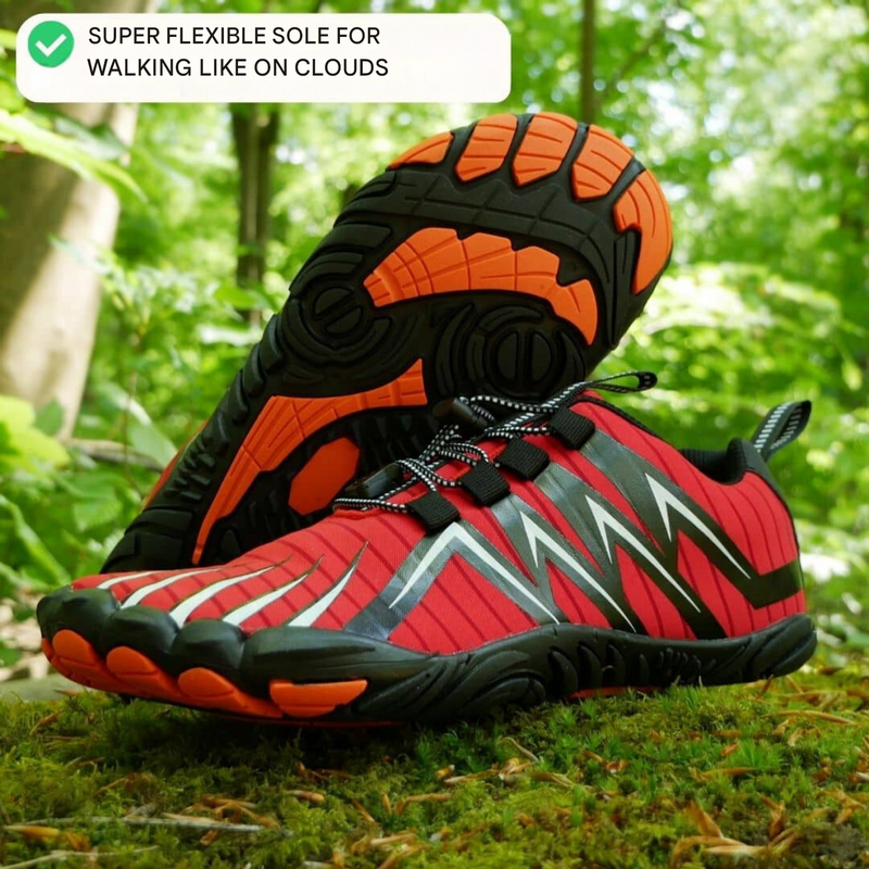 Flexible Barefoot Sneaker - Finn-Red-4-State of Style