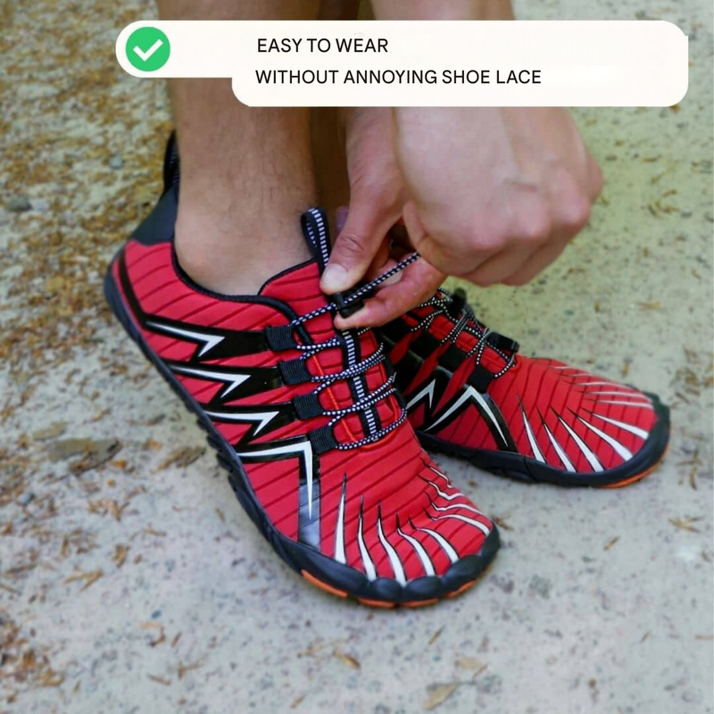 Flexible Barefoot Sneaker - Finn-Red-4-State of Style