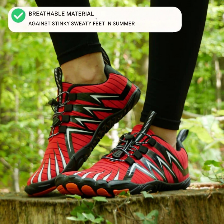 Flexible Barefoot Sneaker - Finn-Red-4-State of Style