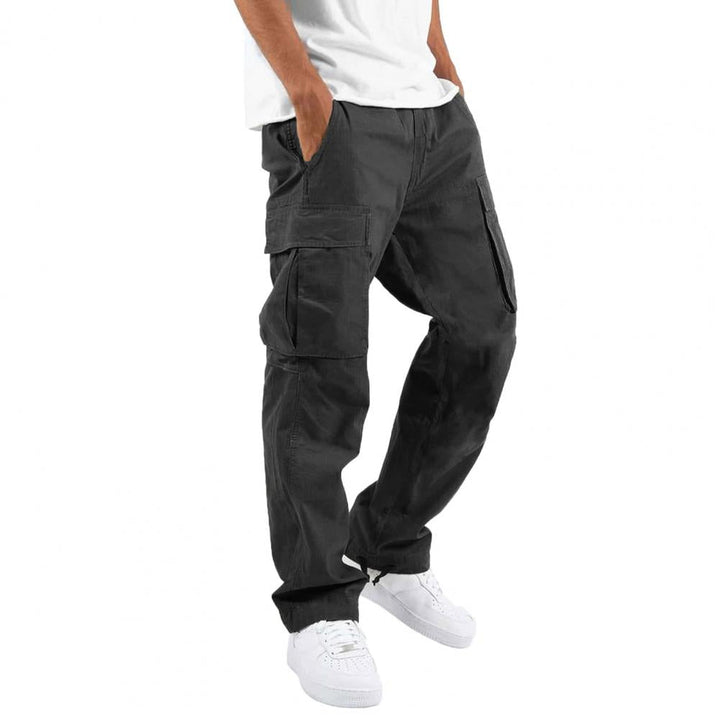 Flexible Cargo Trousers | Stretch Regular-Fit Men-Black-S-State of Style