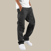 Flexible Cargo Trousers | Stretch Regular-Fit Men-Black-S-State of Style