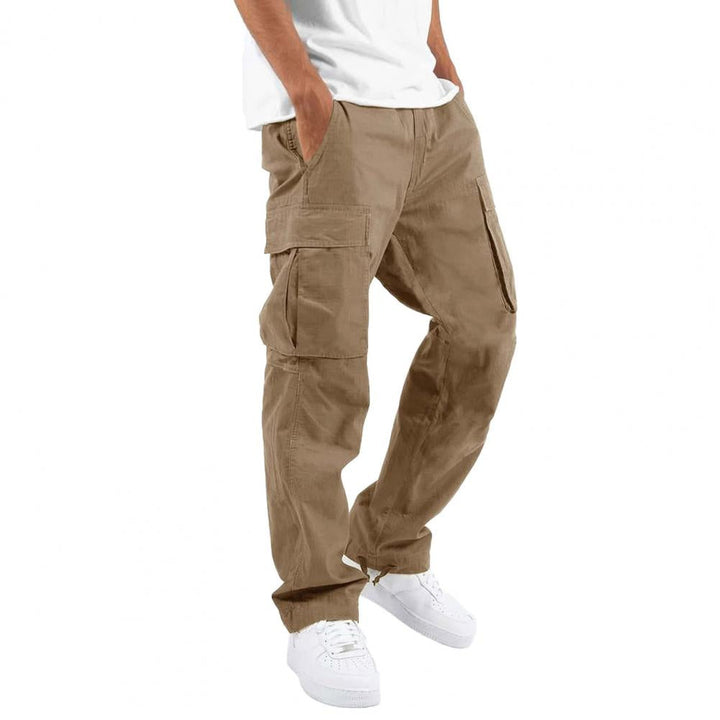 Flexible Cargo Trousers | Stretch Regular-Fit Men-Khaki-S-State of Style