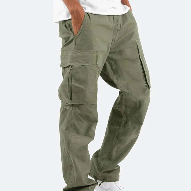Flexible Cargo Trousers | Stretch Regular-Fit Men-Olive Green-S-State of Style