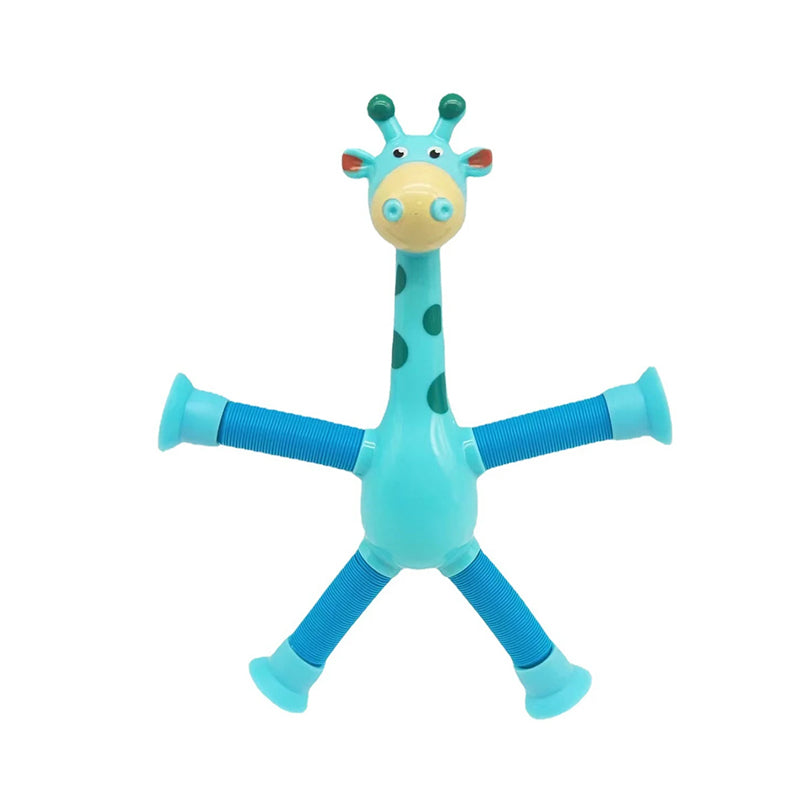 Flexible Giraffe Toy with Suction Cup - StretchyGiraffe-Blue-Without Lights-State of Style