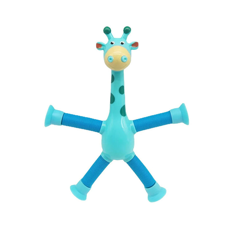 Flexible Giraffe Toy with Suction Cup - StretchyGiraffe-Blue-Without Lights-State of Style
