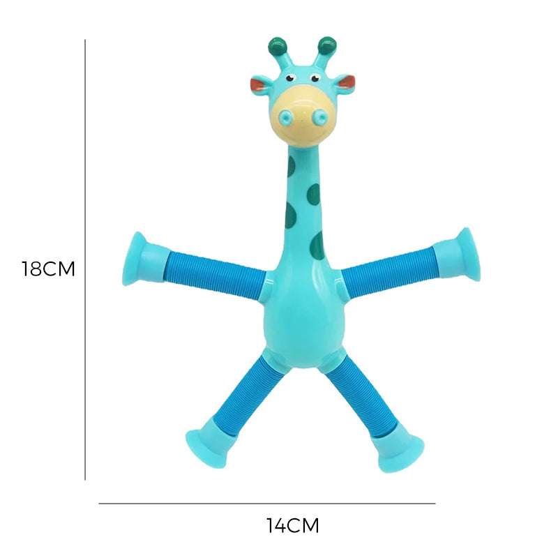Flexible Giraffe Toy with Suction Cup - StretchyGiraffe-Pink-Without Lights-State of Style