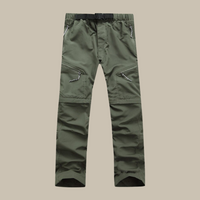 Flexible Outdoor Zip-Off Cargo Pants for Men - Noah-Army Green-S-State of Style
