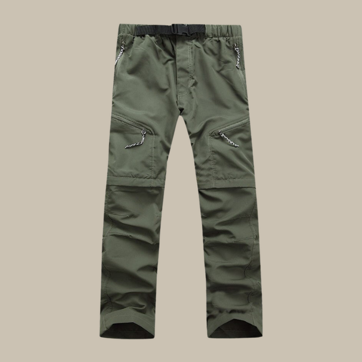 Flexible Outdoor Zip-Off Cargo Pants for Men - Noah-Army Green-S-State of Style