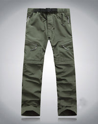 Flexible Outdoor Zip-Off Cargo Pants for Men - Noah-Army Green-S-State of Style