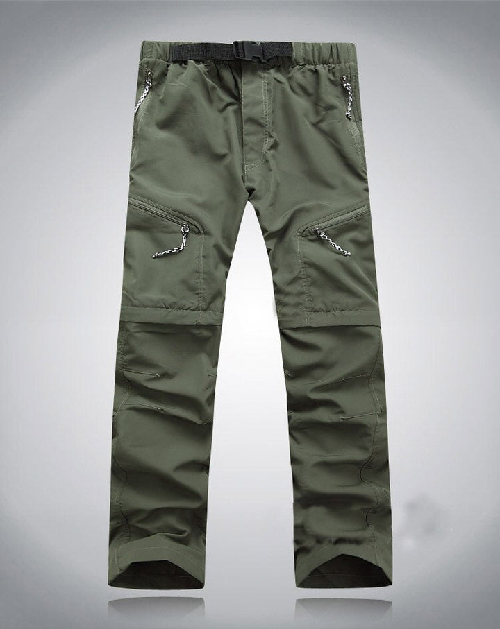 Flexible Outdoor Zip-Off Cargo Pants for Men - Noah-Army Green-S-State of Style