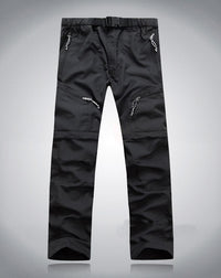Flexible Outdoor Zip-Off Cargo Pants for Men - Noah-Black-S-State of Style