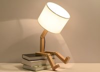 Flexible Robot Desk Lamp made of Solid Wood – LumoBot-State of Style