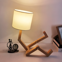 Flexible Robot Desk Lamp made of Solid Wood – LumoBot-State of Style