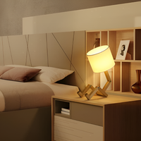 Flexible Robot Desk Lamp made of Solid Wood – LumoBot-State of Style