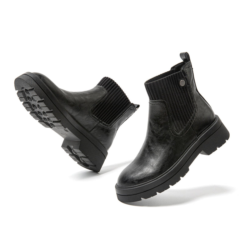 Flexible Short Women's Boots - Elin-Black-5-State of Style