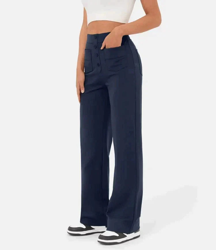 Flexible & Stylish Women's Pants - Vivienne-Navy-S-State of Style