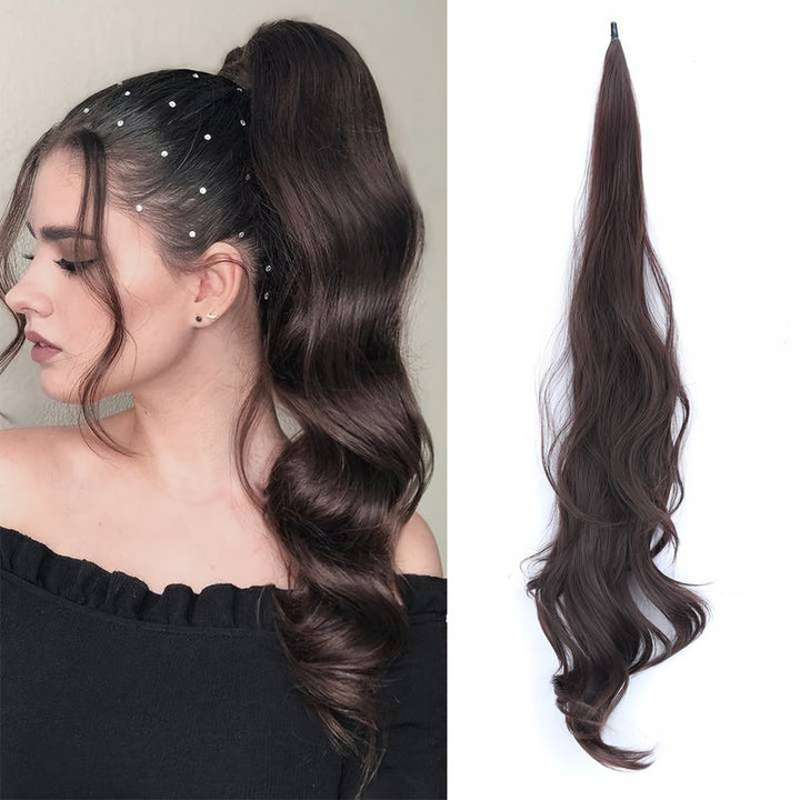 Flexible Wrap-Around Ponytail for Long, Full Hair - Selena-Dark Chocolate-State of Style