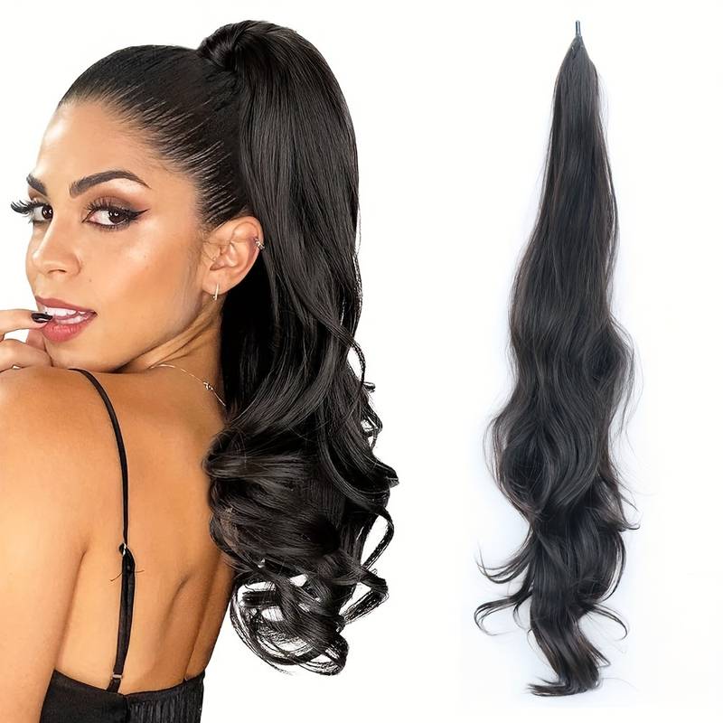 Flexible Wrap-Around Ponytail for Long, Full Hair - Selena-Midnight Black-State of Style