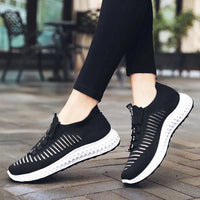 FlexStride 4D | Everyday Sports Shoe for Women with Cushioned Sole-Black-3.5-State of Style