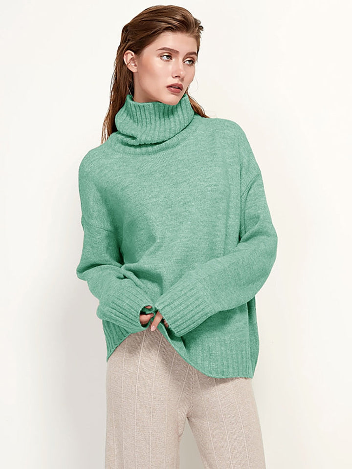 FlipShirt | Elegant & Cozy Women's Turtleneck Sweater-Apricot-XS-State of Style