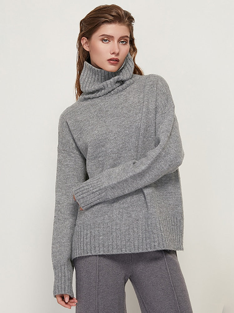 FlipShirt | Elegant & Cozy Women's Turtleneck Sweater-Apricot-XS-State of Style