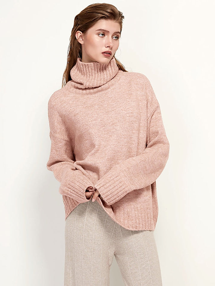 FlipShirt | Elegant & Cozy Women's Turtleneck Sweater-Apricot-XS-State of Style