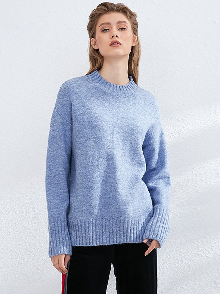 FlipShirt | Elegant & Cozy Women's Turtleneck Sweater-Blue-XS-State of Style