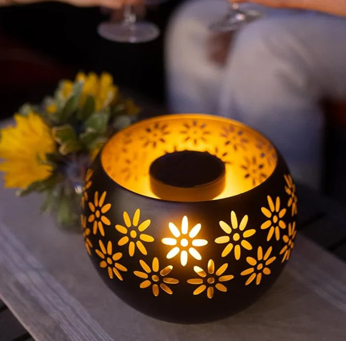 FloraGlow - Flower Pattern Candle Holder-State of Style