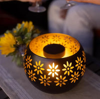 FloraGlow - Flower Pattern Candle Holder-State of Style