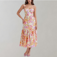 Floral Flared Midi Dress – Mireille-XS-State of Style