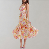 Floral Flared Midi Dress – Mireille-XS-State of Style