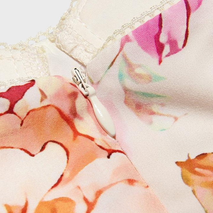 Floral Flared Midi Dress – Mireille-XS-State of Style