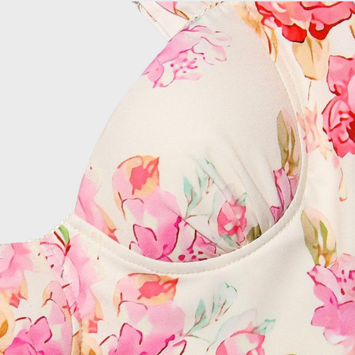 Floral Flared Midi Dress – Mireille-XS-State of Style