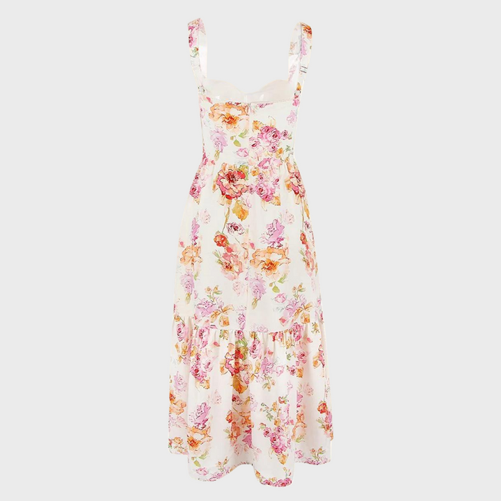Floral Flared Midi Dress – Mireille-XS-State of Style