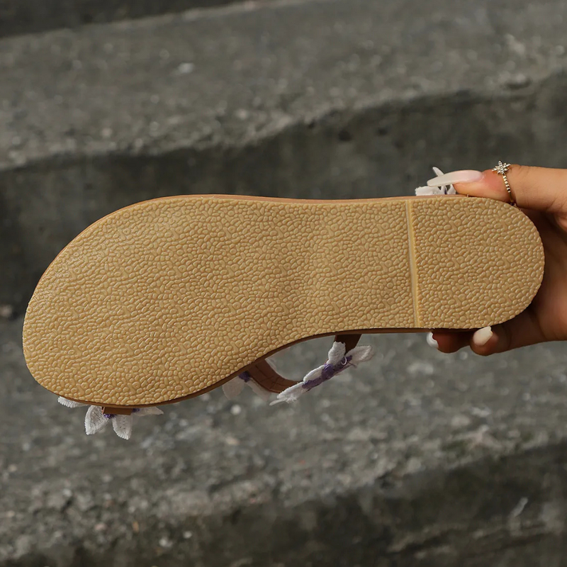 Floral Sandals for Women - Lina-Blue-3-State of Style