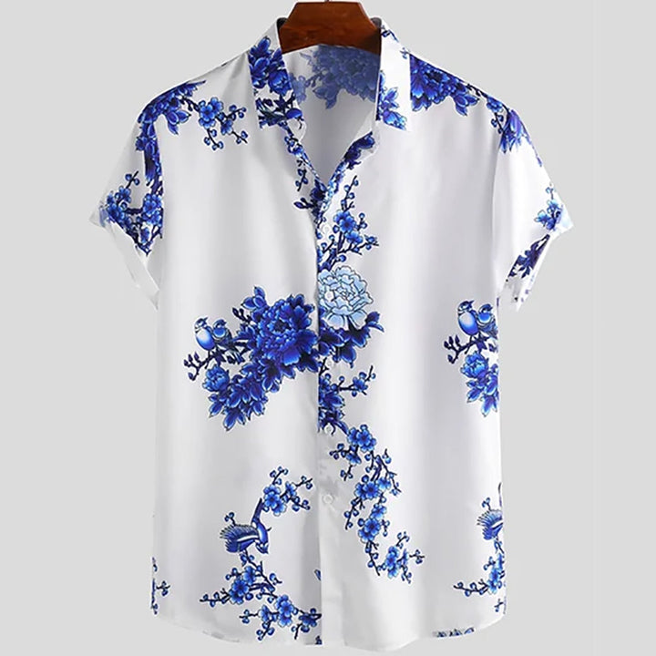 Floral short-sleeved summer shirt for men – Fabrizio-XS-State of Style