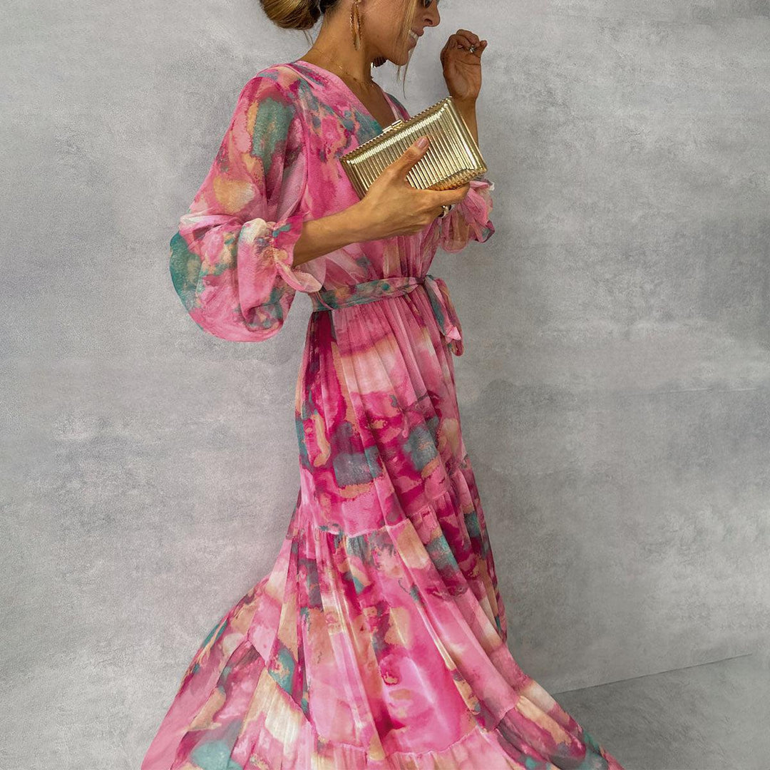 Floral Wrap Maxi Dress – Viviana-S-State of Style