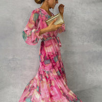Floral Wrap Maxi Dress – Viviana-S-State of Style